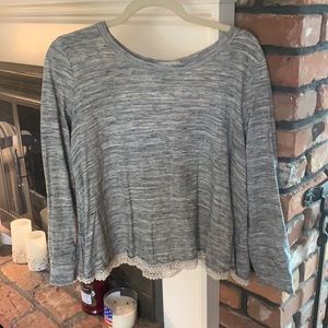 Long sleep Top with lace open top of back
